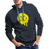 Lustiges Smiley zerlaufenes Emoji Männer Premium Hoodie - Navy