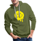 Lustiges Smiley zerlaufenes Emoji Männer Premium Hoodie - Olivgrün