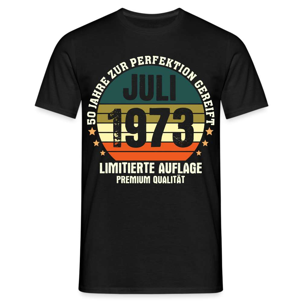 50. Geburtstag 1973 Limitierte Auflage Premium Qualität Geschenk T-Shirt - Schwarz