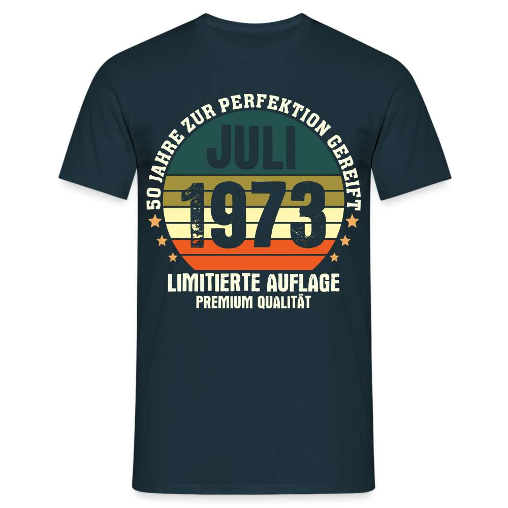 50. Geburtstag 1973 Limitierte Auflage Premium Qualität Geschenk T-Shirt - Navy