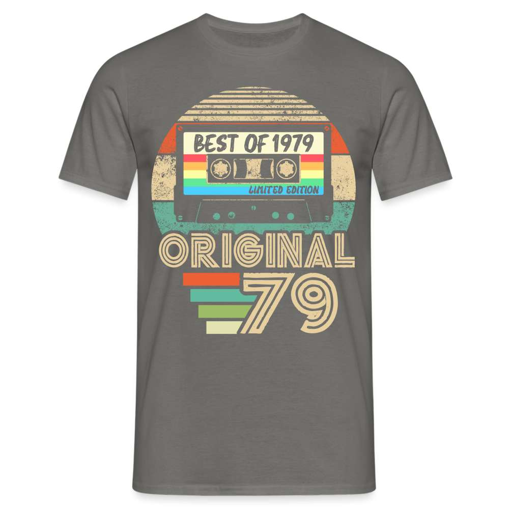 44. Geburtstag Best Of 1979 Retro Kassette Geschenk T-Shirt - Graphit