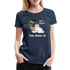 Lustiger Mops und Kaffee - Guten Morgen - Ganz dünnes Eis Frauen Premium T-Shirt - Navy