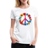 Peace Love Hippie Blumen Frauen T-Shirt - weiß