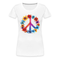 Peace Love Hippie Blumen Frauen T-Shirt - weiß