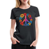 Peace Love Hippie Blumen Frauen T-Shirt - Schwarz