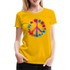 Peace Love Hippie Blumen Frauen T-Shirt - Sonnengelb