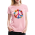 Peace Love Hippie Blumen Frauen T-Shirt - Hellrosa