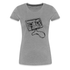 Musik Kassette 80s 90s Style Retro Vintage Frauen Premium T-Shirt - Grau meliert