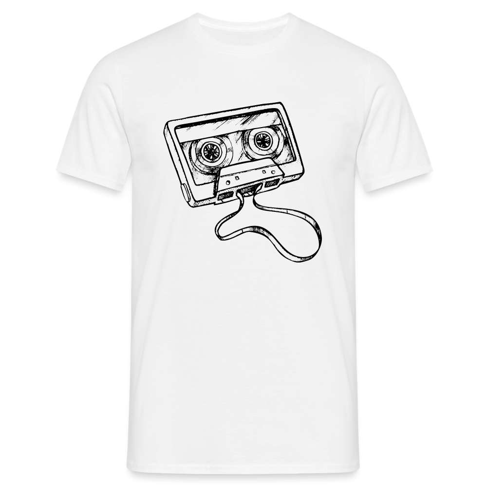 Musik Kassette 80s 90s Style Retro Vintage T-Shirt - weiß