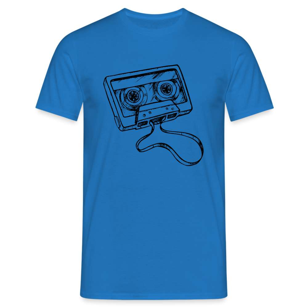 Musik Kassette 80s 90s Style Retro Vintage T-Shirt - Royalblau