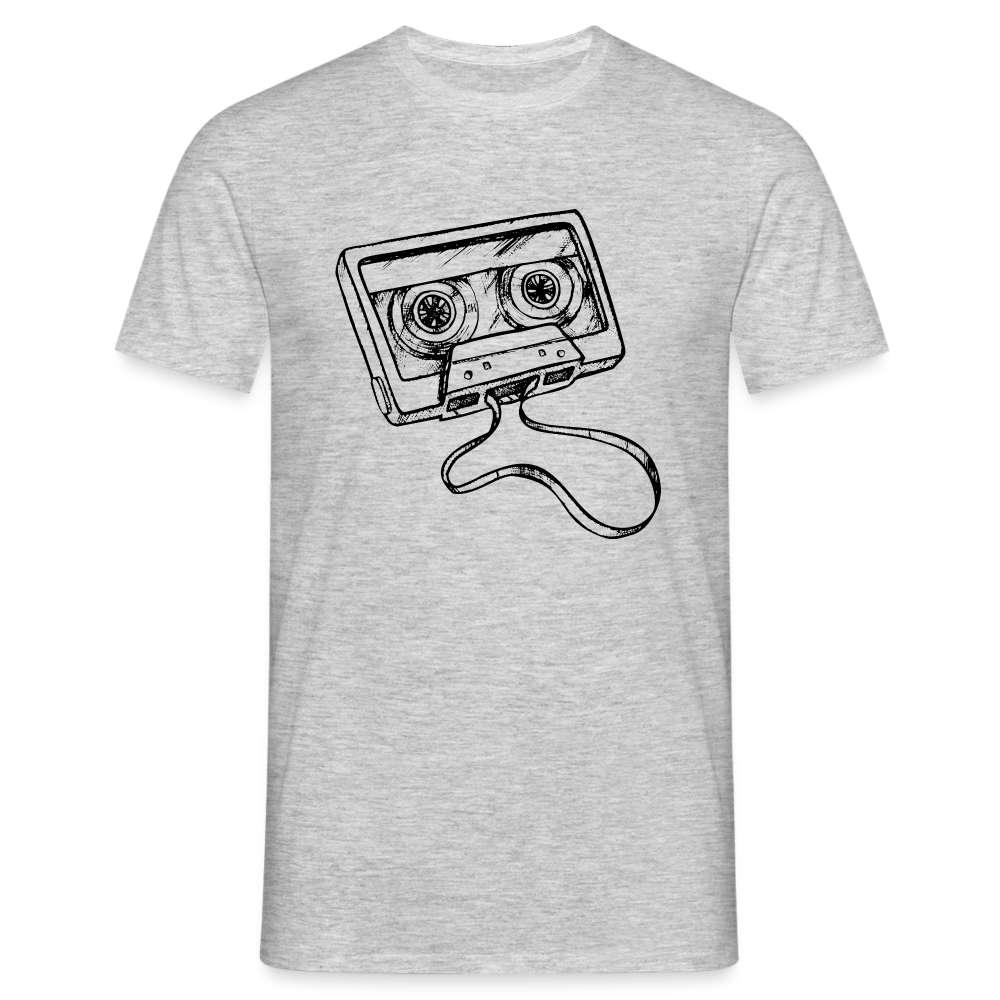 Musik Kassette 80s 90s Style Retro Vintage T-Shirt - Grau meliert