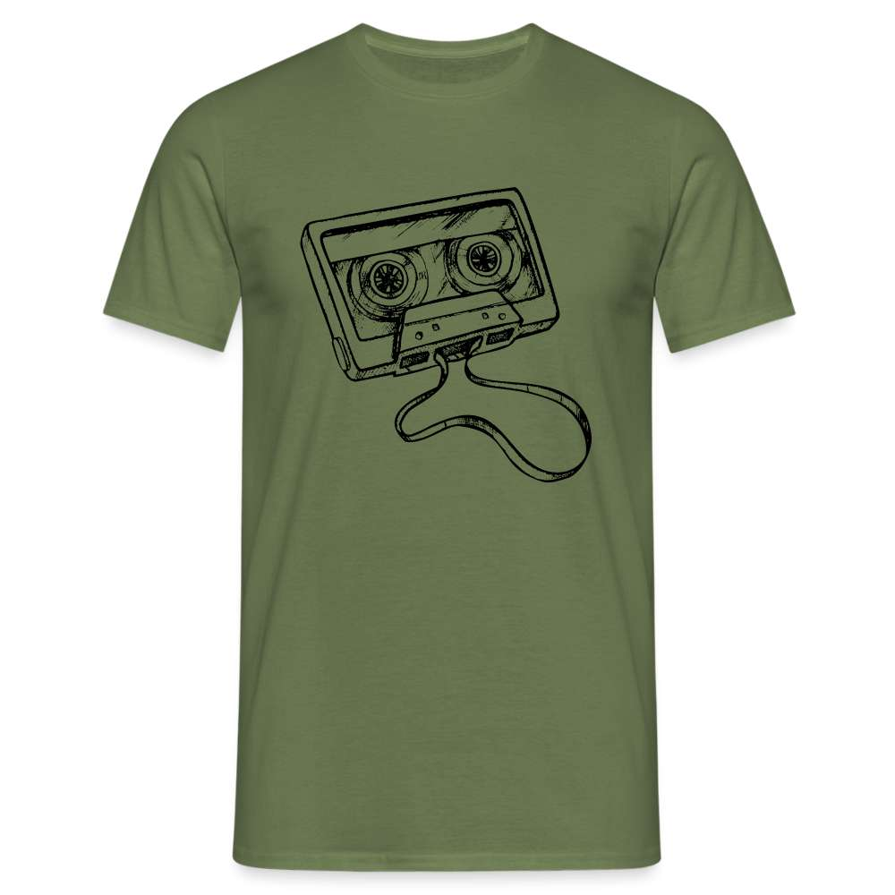 Musik Kassette 80s 90s Style Retro Vintage T-Shirt - Militärgrün