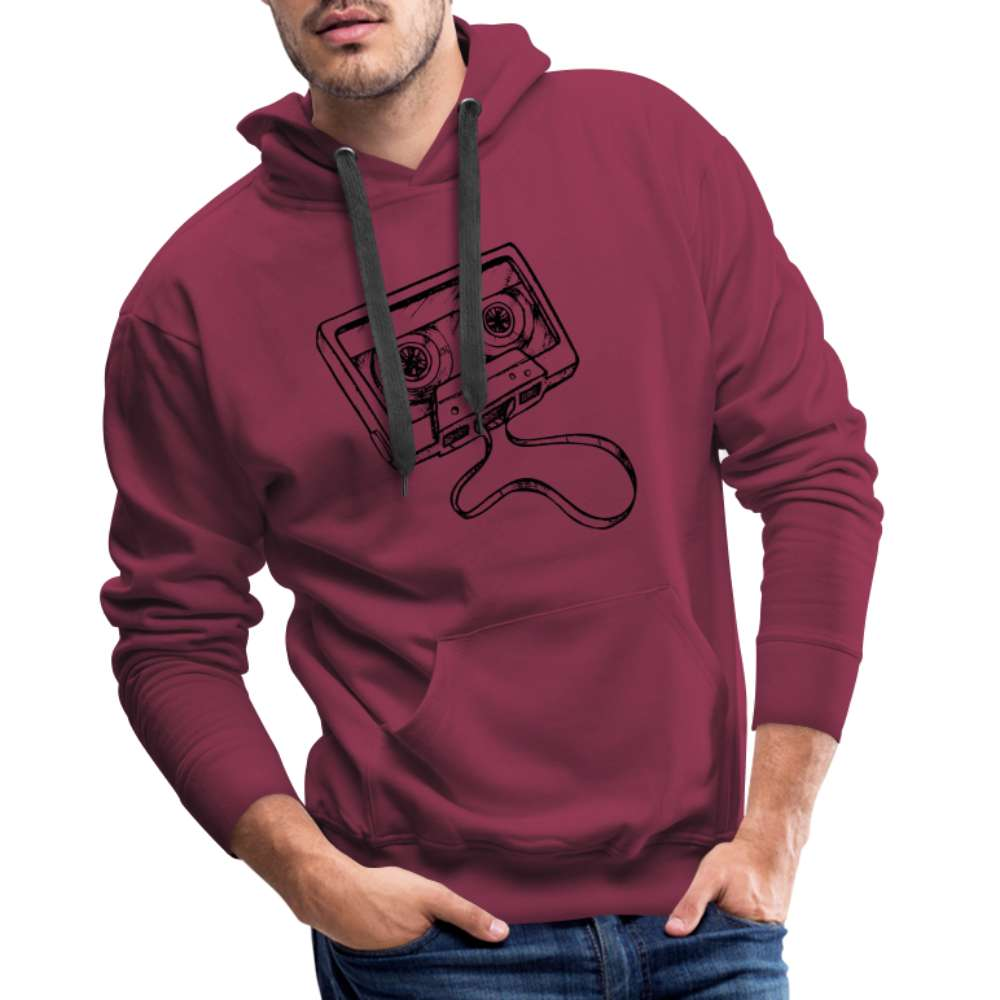 Musik Kassette 80s 90s Style Retro Vintage Premium Hoodie - Bordeaux