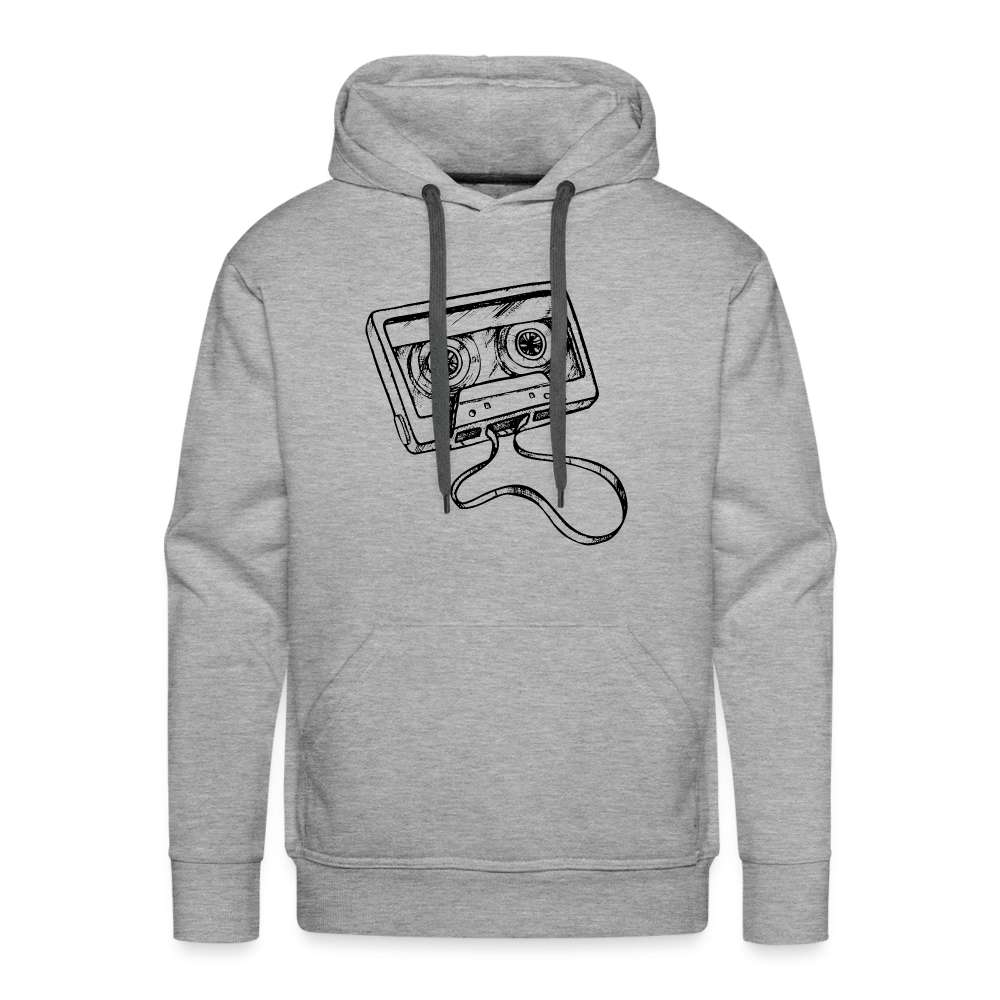 Musik Kassette 80s 90s Style Retro Vintage Premium Hoodie - Grau meliert