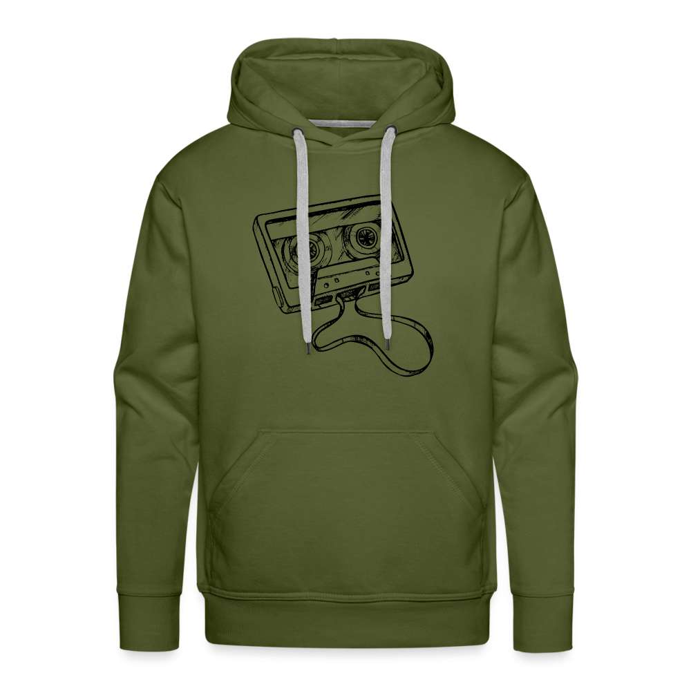 Musik Kassette 80s 90s Style Retro Vintage Premium Hoodie - Olivgrün