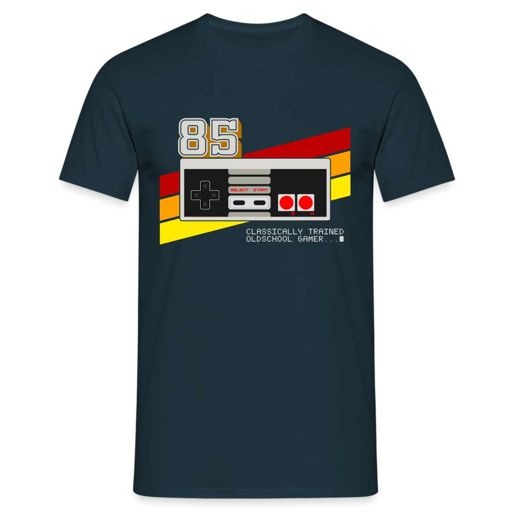 80s 90s Oldschool Gamer - Retro Gaming T-Shirt - Navy