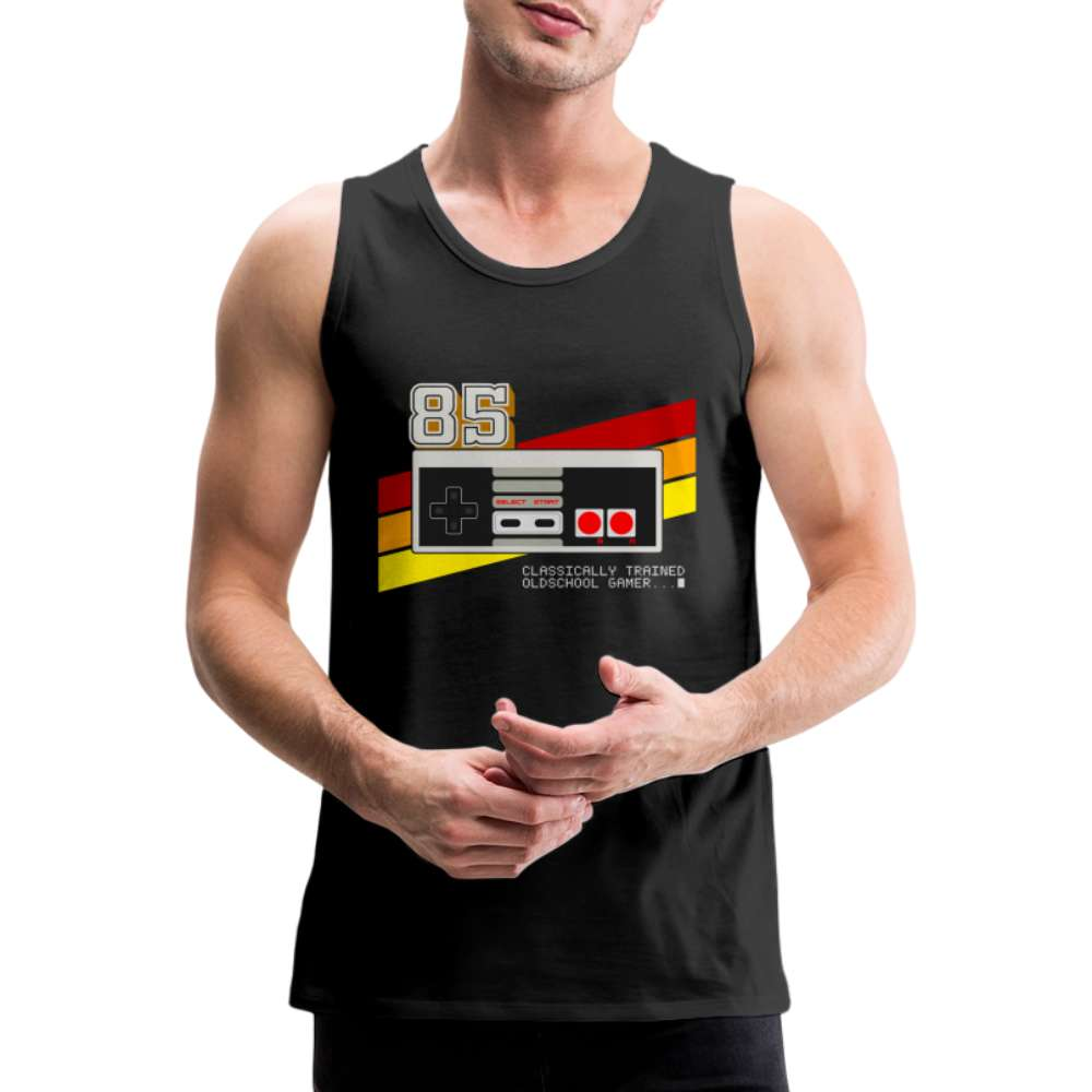 80s 90s Oldschool Gamer - Retro Gaming Männer Premium Tank Top - Schwarz