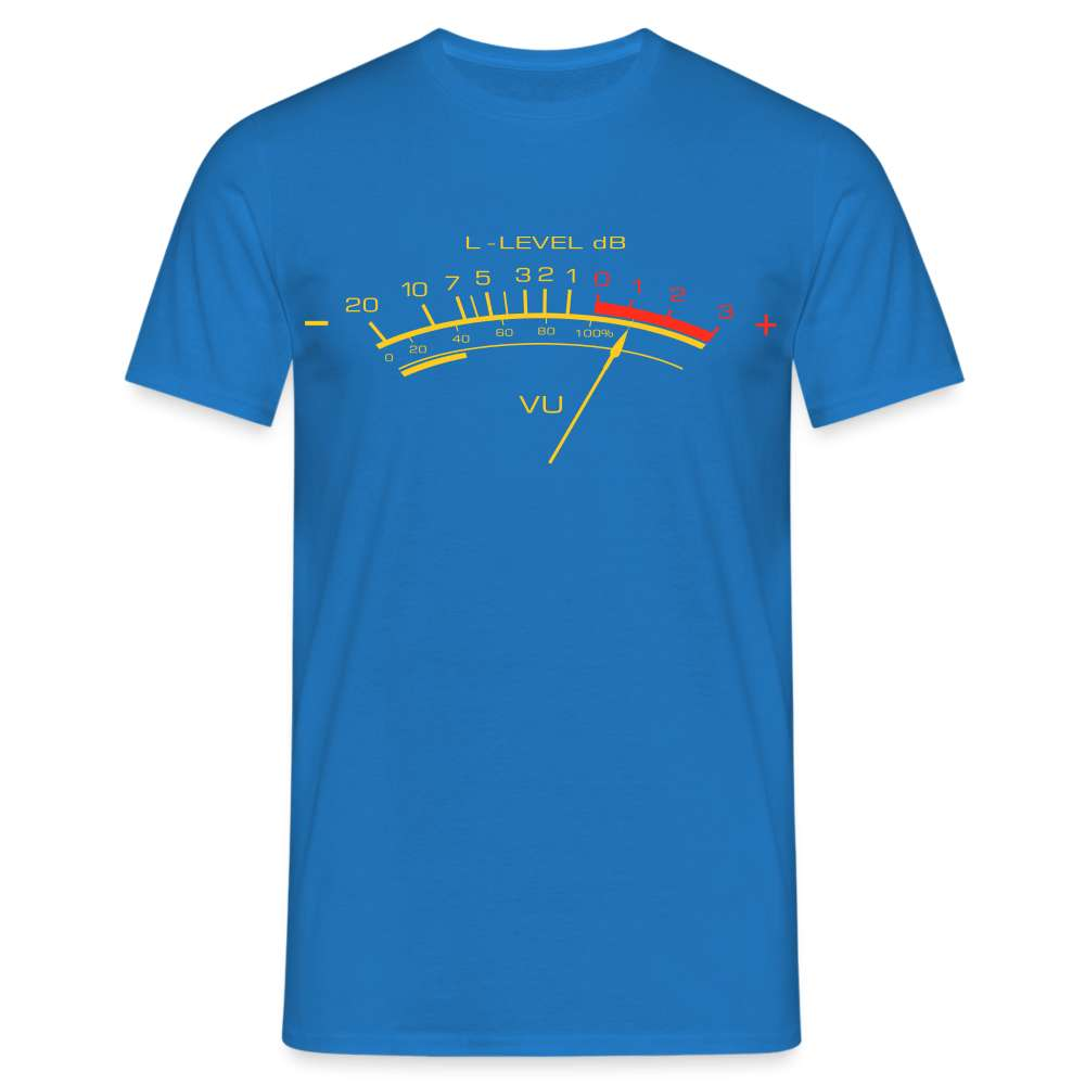 VU Meter - Analoger VU Meter - Musik Verstärker -  Männer T-Shirt - Royalblau