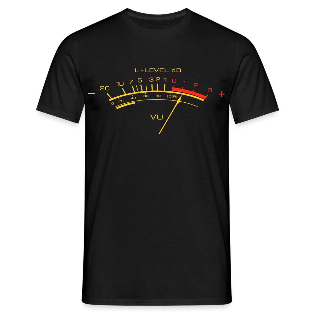 VU Meter - Analoger VU Meter - Musik Verstärker -  Männer T-Shirt - Schwarz