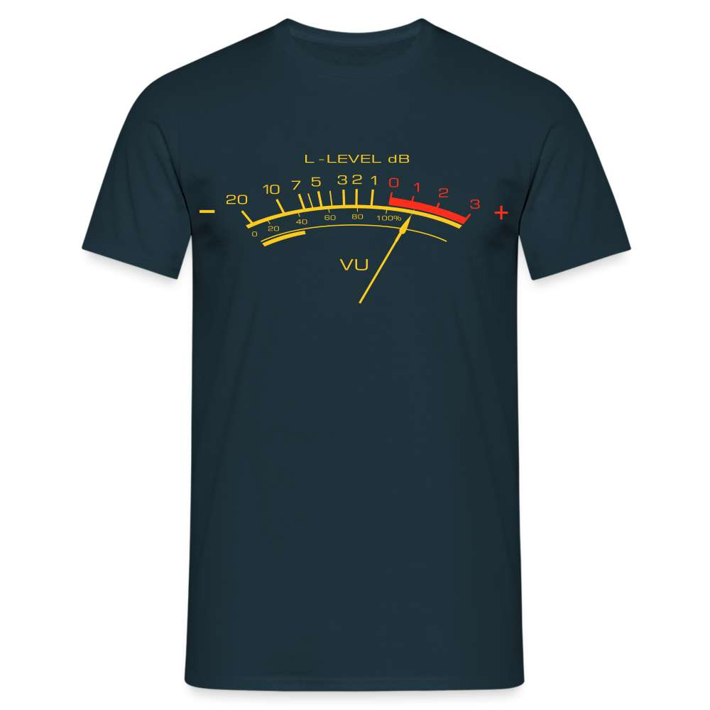 VU Meter - Analoger VU Meter - Musik Verstärker -  Männer T-Shirt - Navy