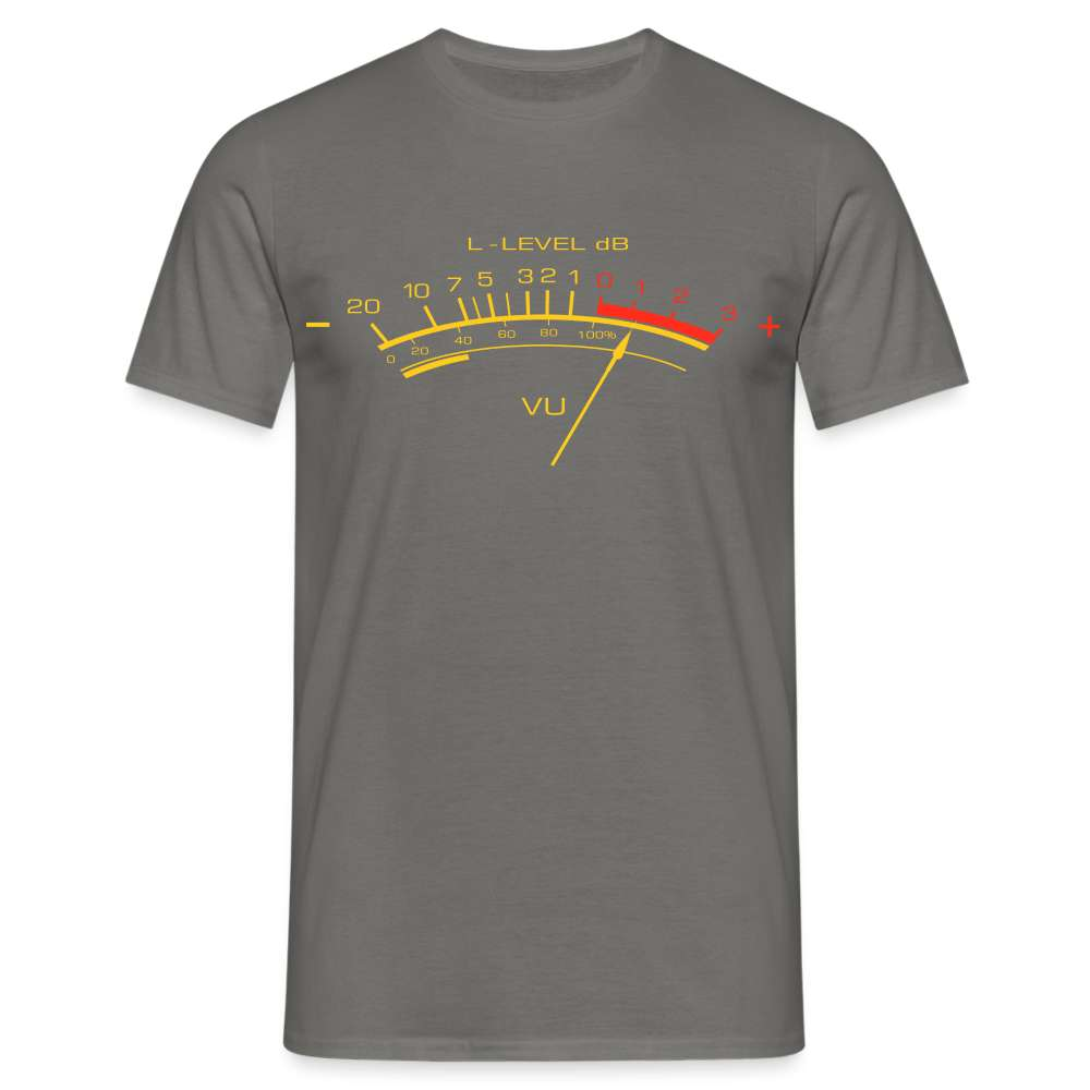 VU Meter - Analoger VU Meter - Musik Verstärker -  Männer T-Shirt - Graphit