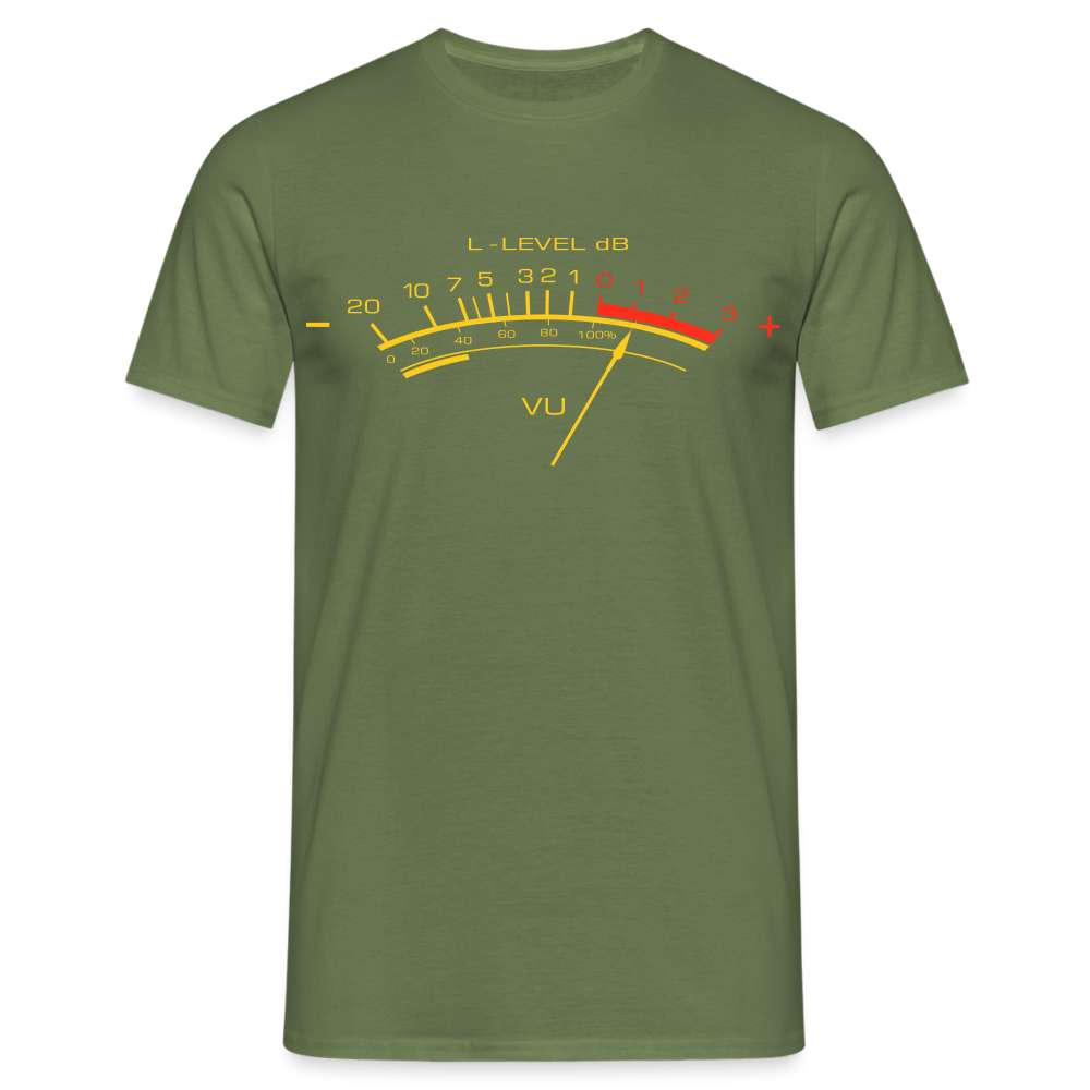 VU Meter - Analoger VU Meter - Musik Verstärker -  Männer T-Shirt - Militärgrün