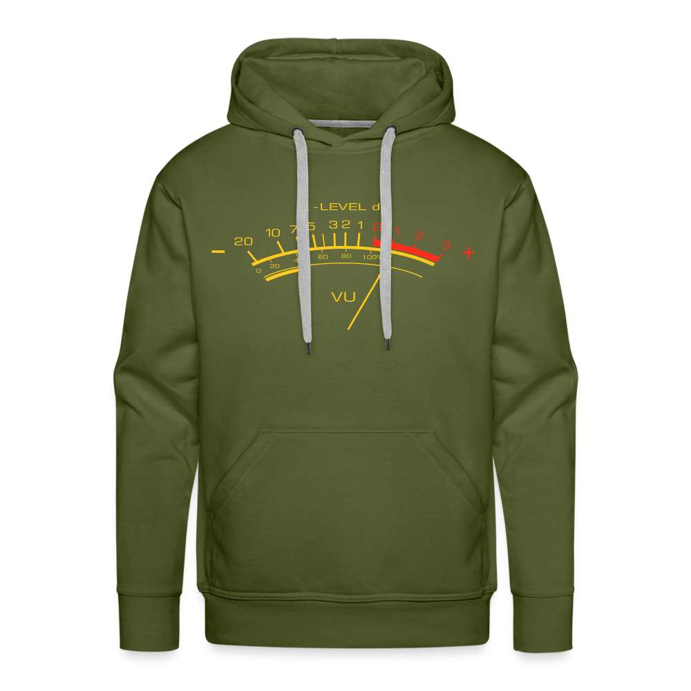 VU Meter - Analoger VU Meter - Musik Verstärker -  Männer Premium Hoodie - Olivgrün