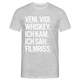Veni Vidi Whiskey - Ich Kam Ich Sah Filmriss Lustiges T-Shirt - Grau meliert