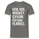 Veni Vidi Whiskey - Ich Kam Ich Sah Filmriss Lustiges T-Shirt - Graphit