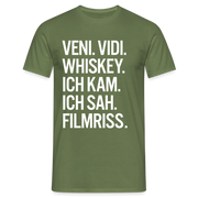 Veni Vidi Whiskey - Ich Kam Ich Sah Filmriss Lustiges T-Shirt - Militärgrün