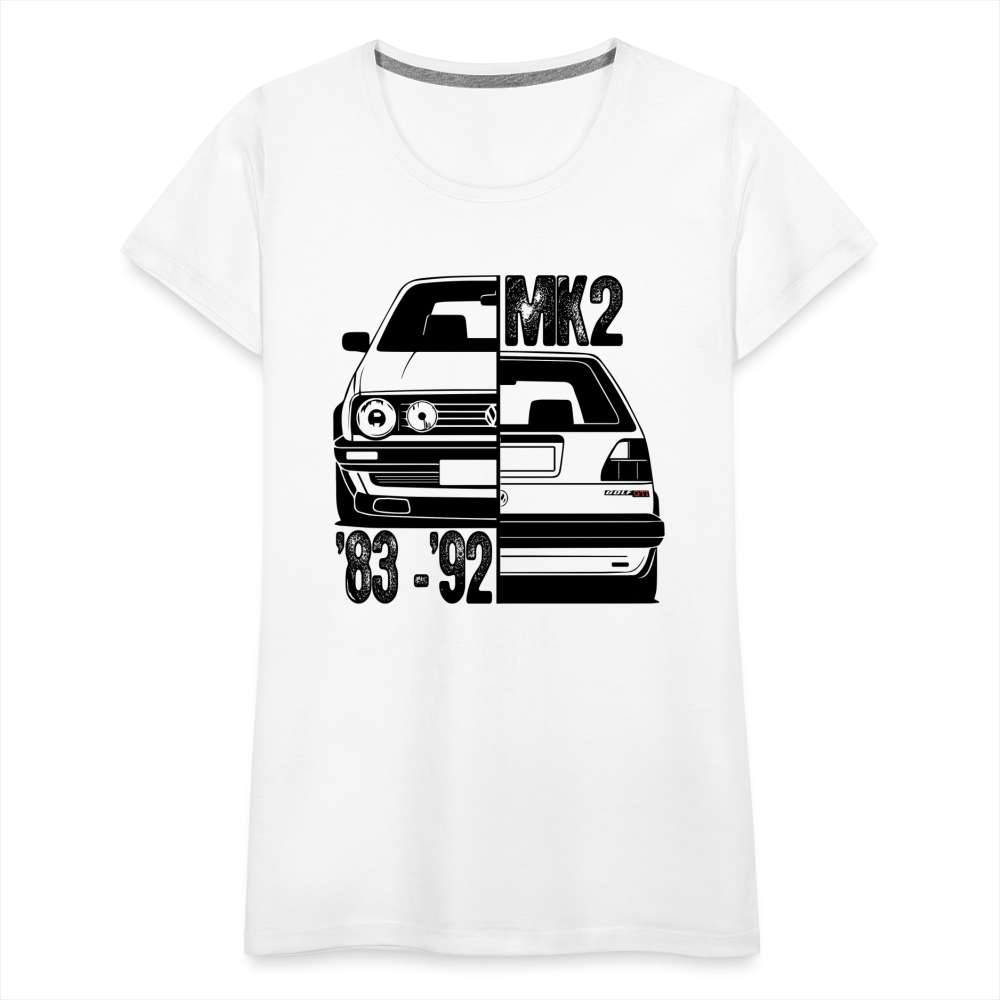 Golf MK2 GTI Fan Shirt Retro Auto Kult Auto Frauen Premium T-Shirt - weiß