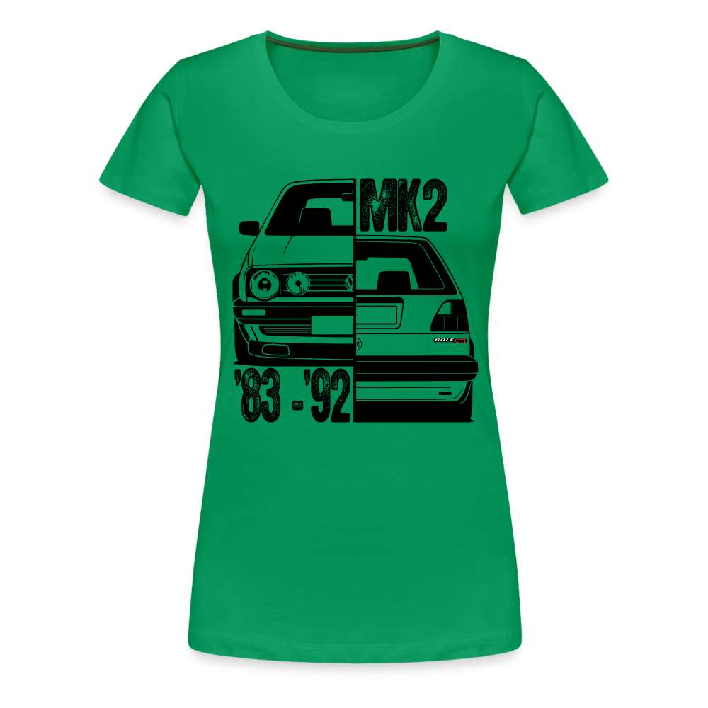 Golf MK2 GTI Fan Shirt Retro Auto Kult Auto Frauen Premium T-Shirt - Kelly Green