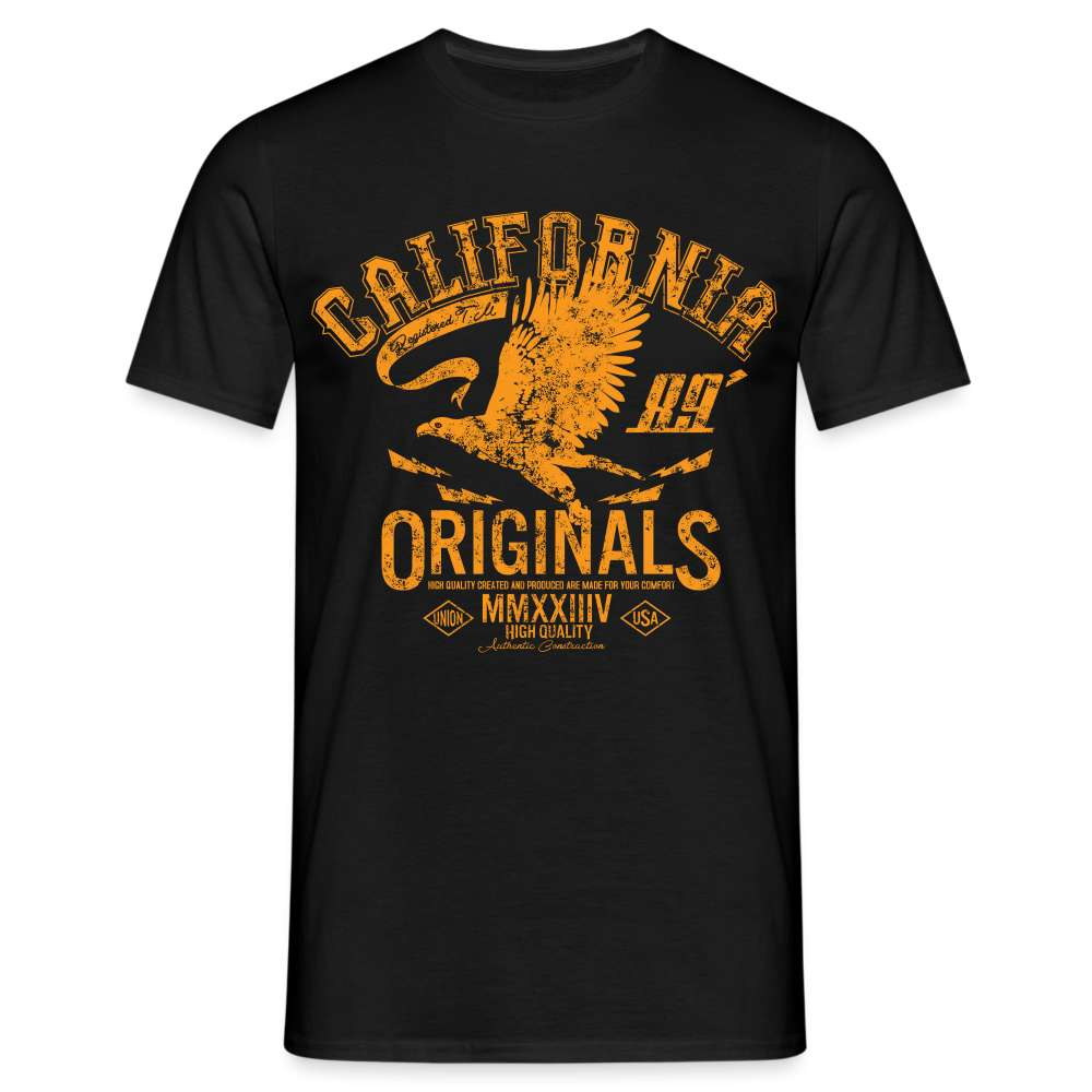 California Originals Eagle Männer T-Shirt - Schwarz