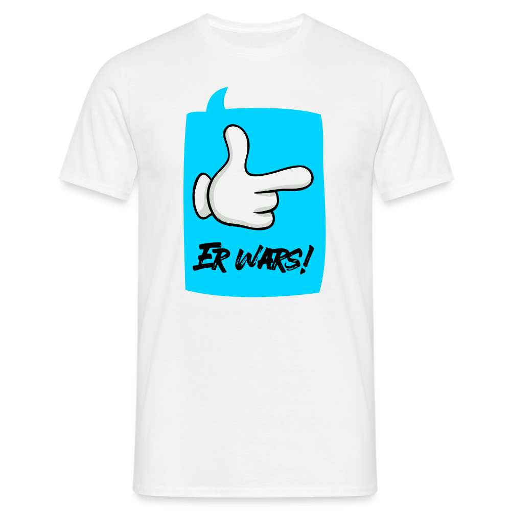 Comic Hand - Er Wars Lustiges T-Shirt - weiß