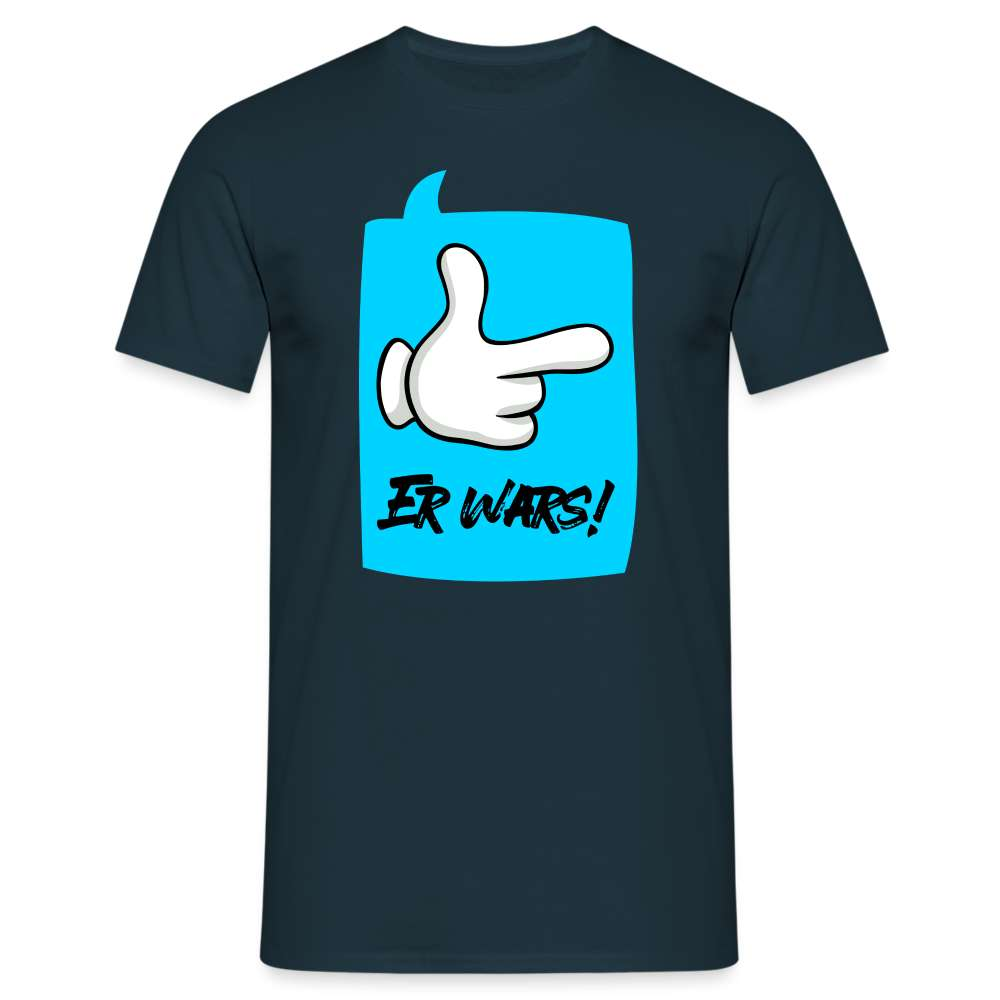 Comic Hand - Er Wars Lustiges T-Shirt - Navy