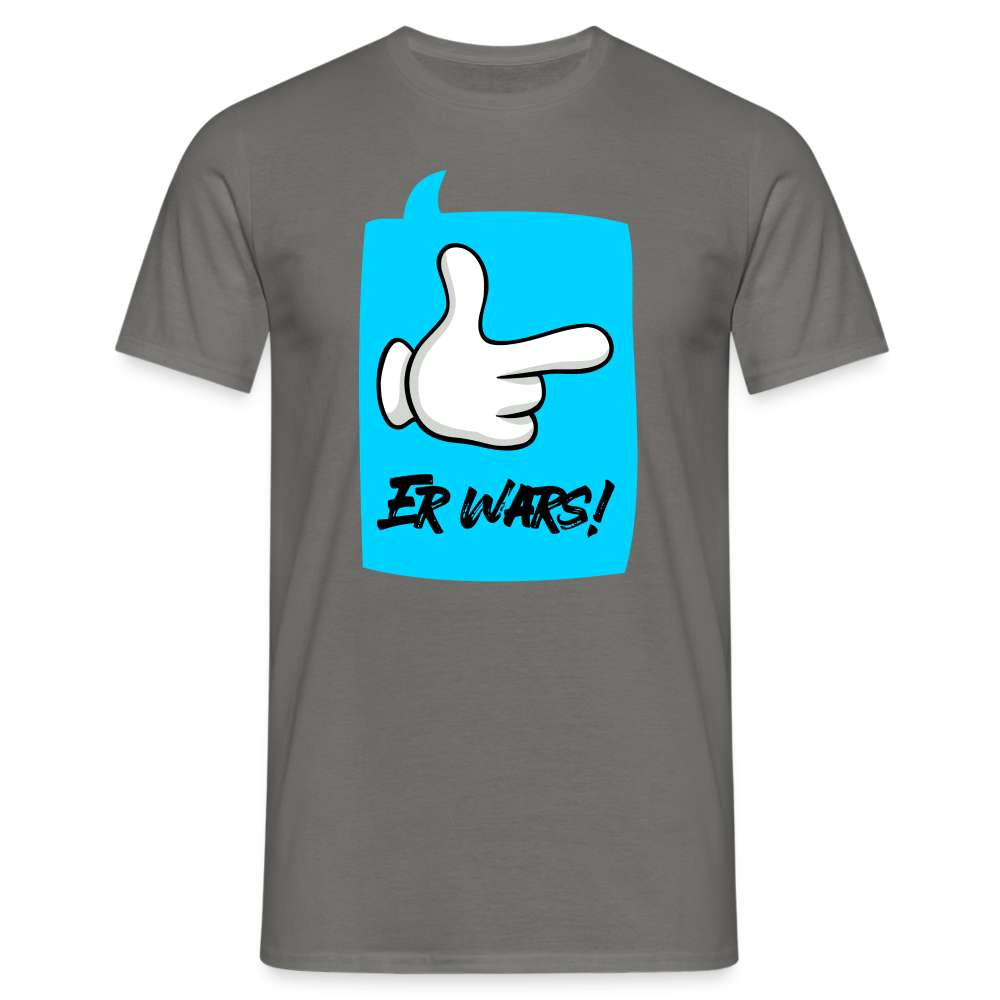 Comic Hand - Er Wars Lustiges T-Shirt - Graphit