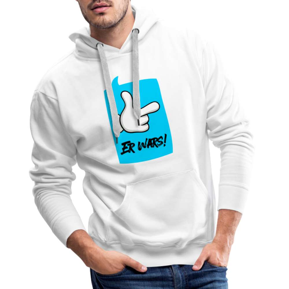 Comic Hand - Er Wars Lustiger Herren Premium Hoodie - weiß