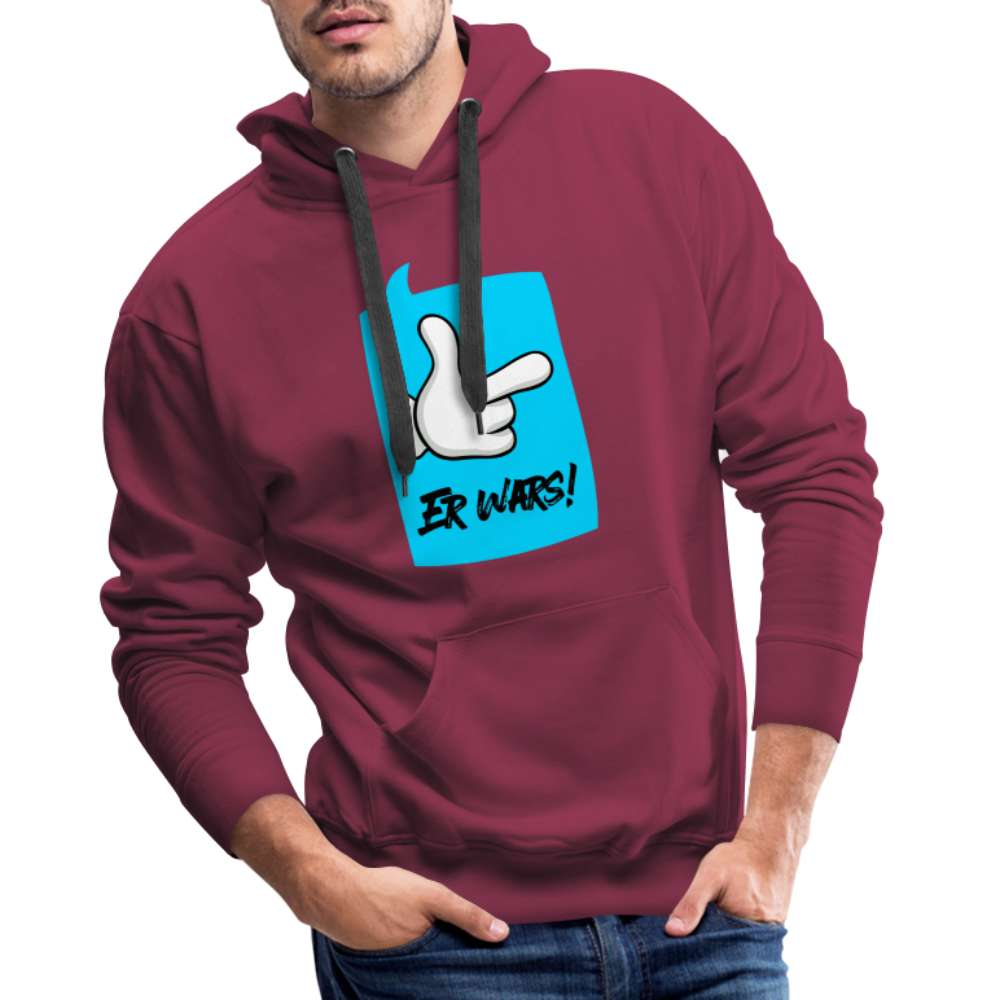 Comic Hand - Er Wars Lustiger Herren Premium Hoodie - Bordeaux