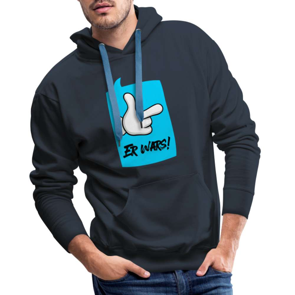 Comic Hand - Er Wars Lustiger Herren Premium Hoodie - Navy