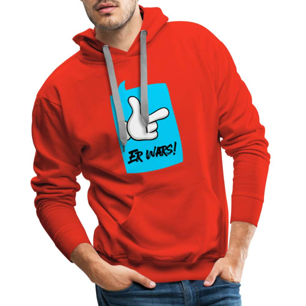 Comic Hand - Er Wars Lustiger Herren Premium Hoodie - Rot