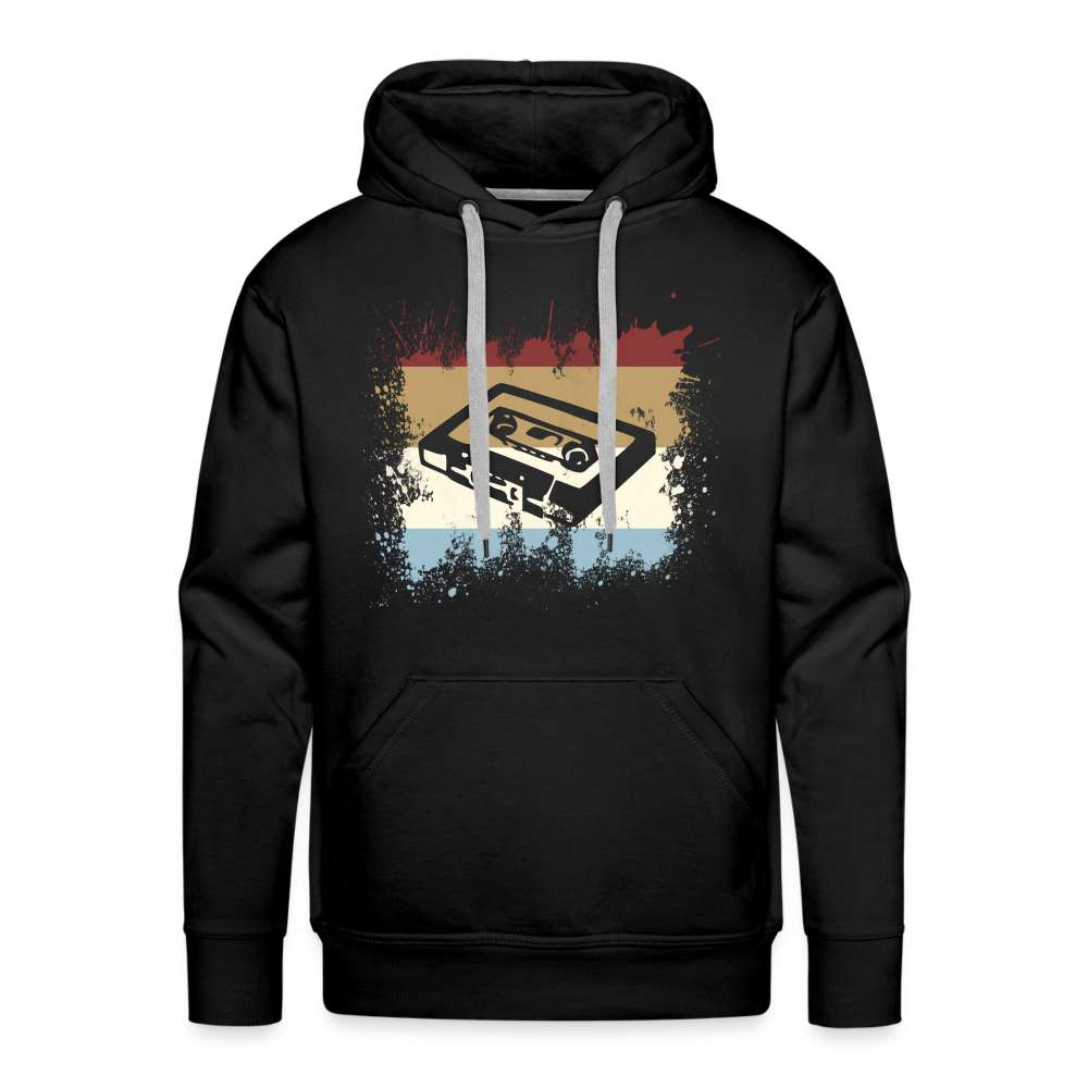 Retro Style Oldschool Tape Kassette Vintage Mixtape Herren Premium Hoodie - Schwarz