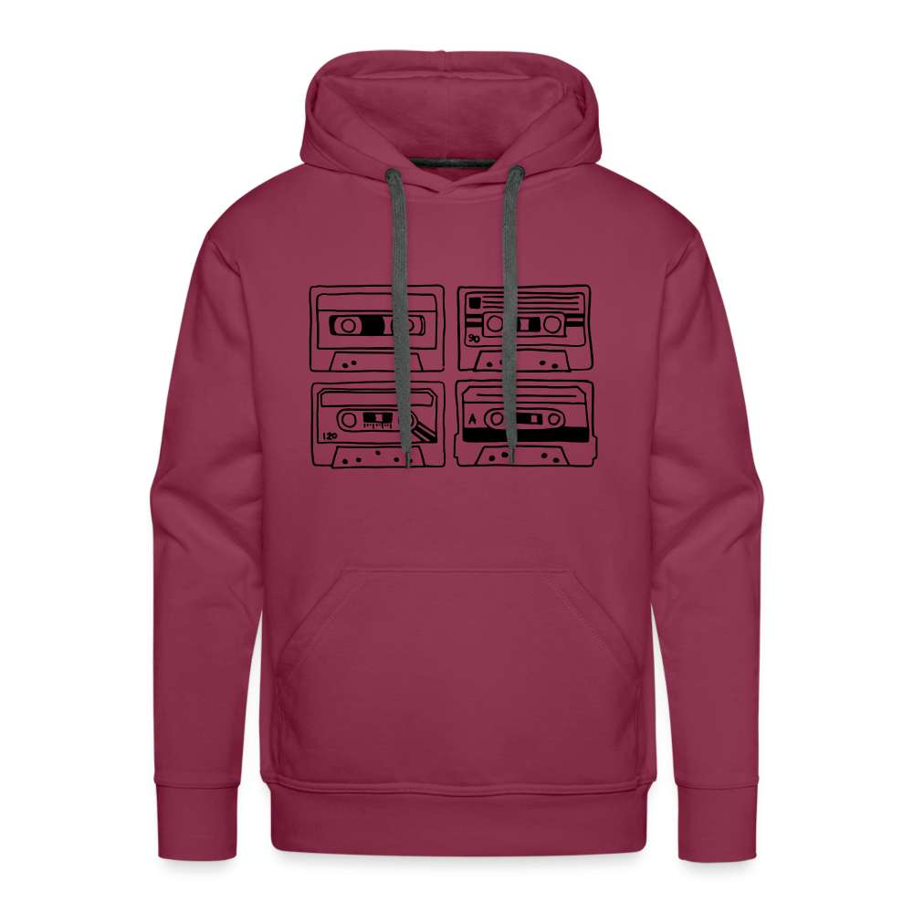 Retro Musik Kassette Tape Herren Premium Hoodie - Bordeaux