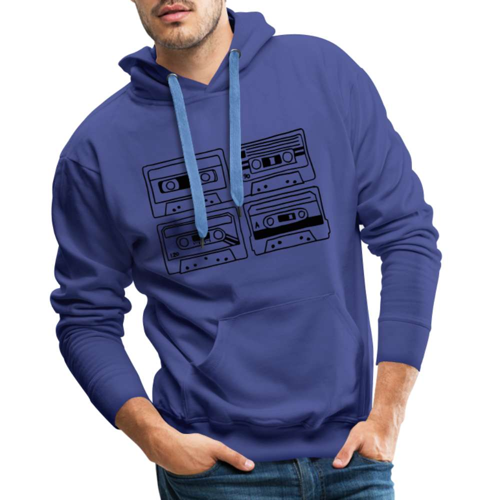 Retro Musik Kassette Tape Herren Premium Hoodie - Königsblau