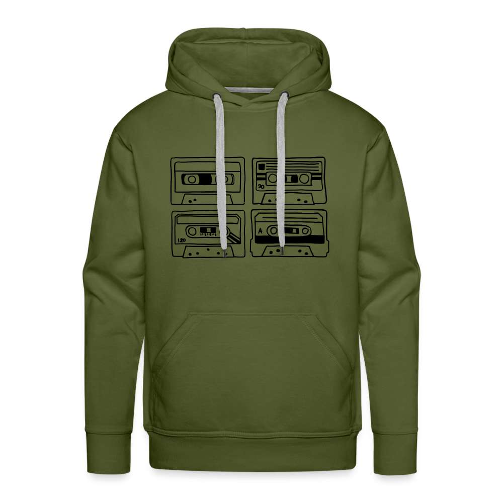 Retro Musik Kassette Tape Herren Premium Hoodie - Olivgrün