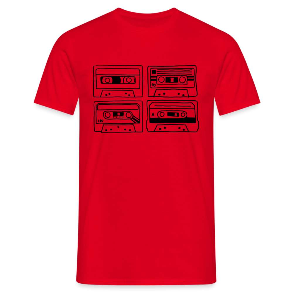 Retro Style Oldschool Tape Kassette Vintage Mixtape T-Shirt - Rot