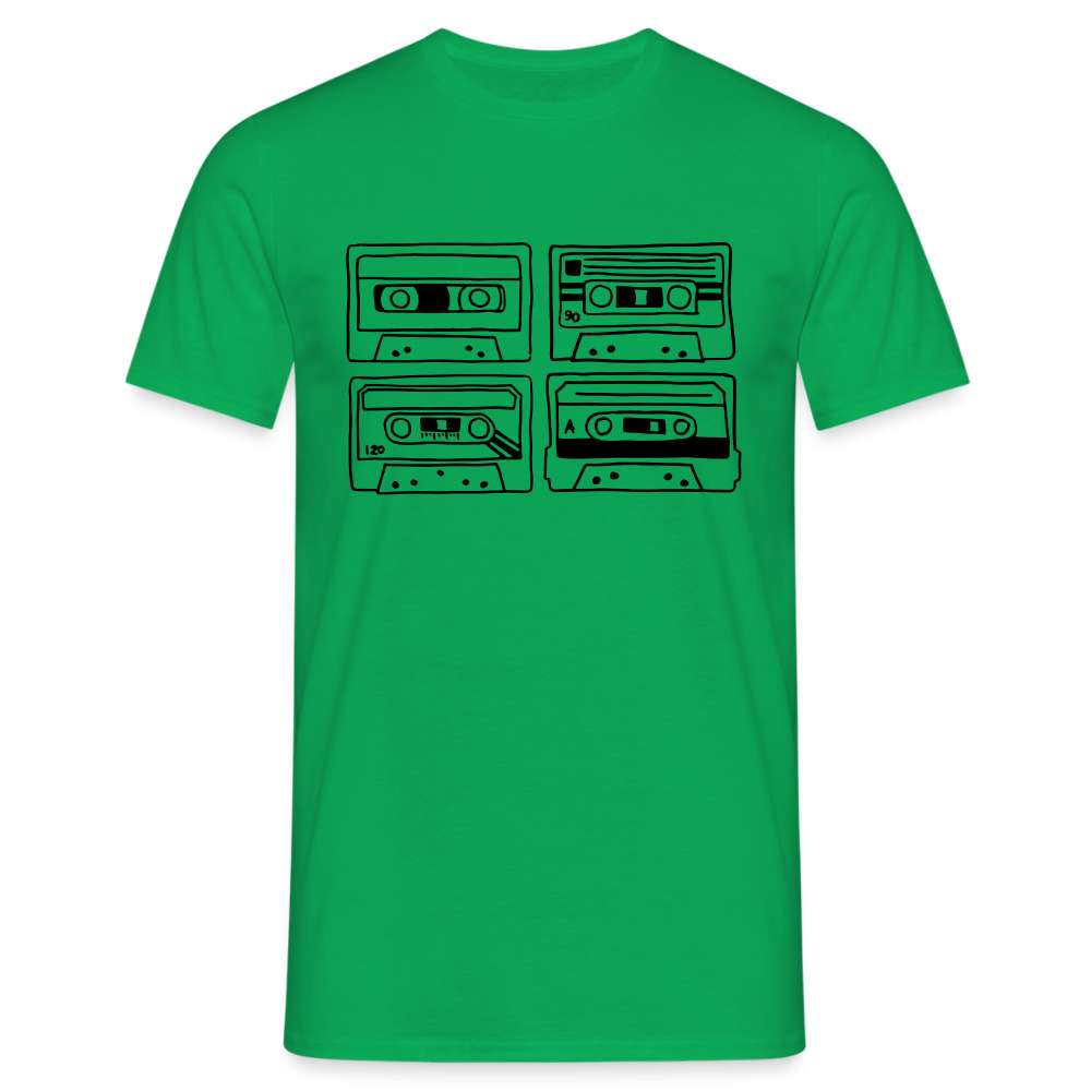 Retro Style Oldschool Tape Kassette Vintage Mixtape T-Shirt - Kelly Green