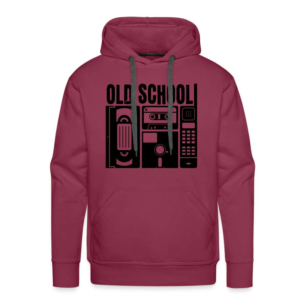 Retro Old School Tape Kassette Diskette Retro Technik Herren Premium Hoodie - Bordeaux