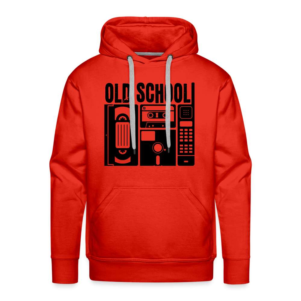 Retro Old School Tape Kassette Diskette Retro Technik Herren Premium Hoodie - Rot