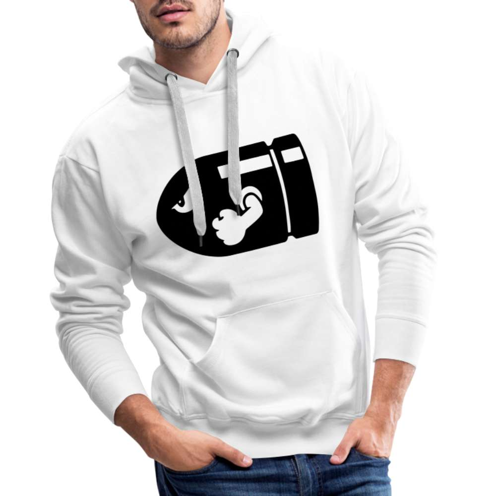 Retro Gaming Mario Bomb Bullet Bill Herren Premium Hoodie - weiß