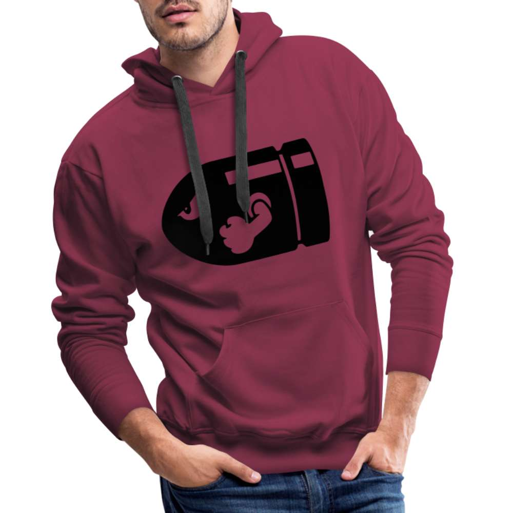 Retro Gaming Mario Bomb Bullet Bill Herren Premium Hoodie - Bordeaux